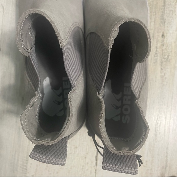 Sorel Out N About Wedge Slip On Bootie Chrome Gray White NWT size 8 - Picture 6 of 8